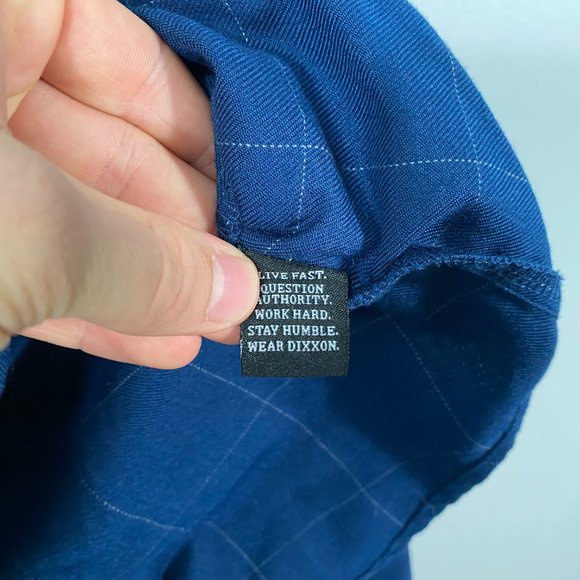 Dixxon Flannel Co. The Myers check flannel blue mens size small - Picture 5 of 6